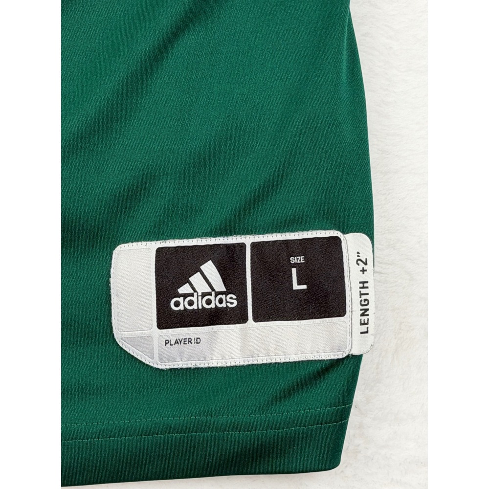Adidas Mens Reversible Basketball Jersey Green Yellow Climalite Large Length +2 - Picture 2 of 9